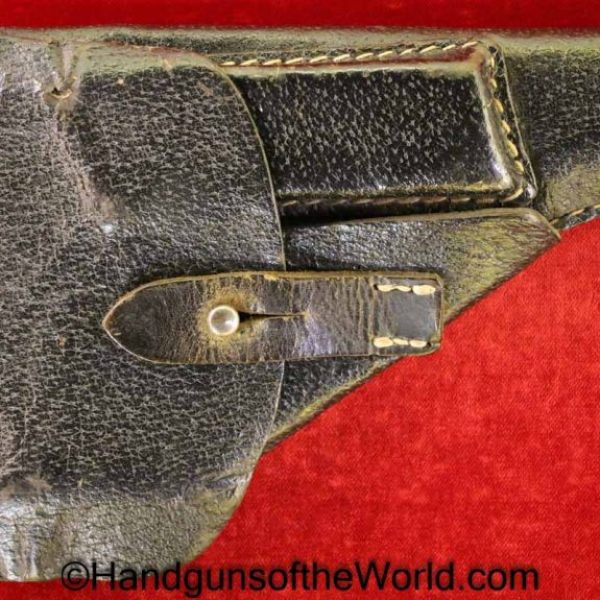 Walther, PP, Holster, WWII, Era, Black, Leather, pebble grain, ersatz, WW2, Original, Collectible, Handgun, Pistol, German, Germany, Pebblegrain, Hand gun