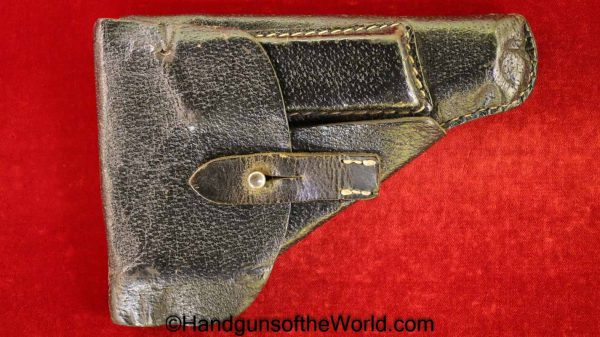 Walther, PP, Holster, WWII, Era, Black, Leather, pebble grain, ersatz, WW2, Original, Collectible, Handgun, Pistol, German, Germany, Pebblegrain, Hand gun