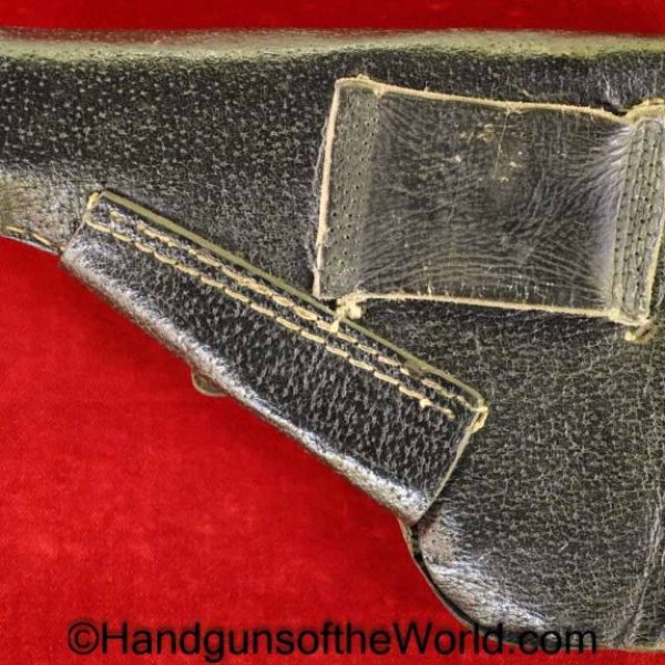 Walther, PP, Holster, WWII, Era, Black, Leather, pebble grain, ersatz, WW2, Original, Collectible, Handgun, Pistol, German, Germany, Pebblegrain, Hand gun