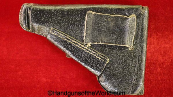 Walther, PP, Holster, WWII, Era, Black, Leather, pebble grain, ersatz, WW2, Original, Collectible, Handgun, Pistol, German, Germany, Pebblegrain, Hand gun