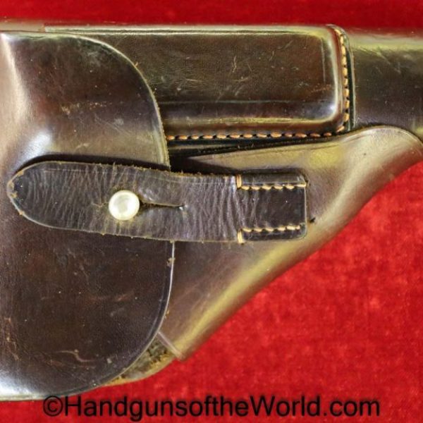 Walther, PPk, Holster, WWII, Era, Brown, leather, breakaway, DRGM, Akah, German, Germany, WW2, Original, Collectible, Handgun, Pistol, Break away