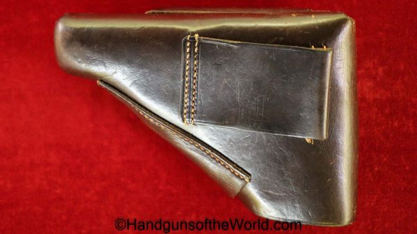 Walther, PPk, Holster, WWII, Era, Brown, leather, breakaway, DRGM, Akah, German, Germany, WW2, Original, Collectible, Handgun, Pistol, Break away