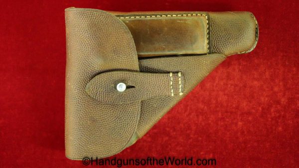 Walther, PPk, German, Late War, RBN Marked, Brown, leather, pebble grain, break away, RB Nr 0/0865/0012, Original, Collectible, WWII, WW2, Germany, Pistol
