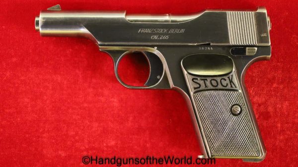 Franz, Stock, Pocket, 7.65mm, Franz Stock, German, Germany, Handgun, Pistol, C&R, Hand gun, 7.65, 32, .32, acp, auto, Type 2, Type II, C/N, Crown/N