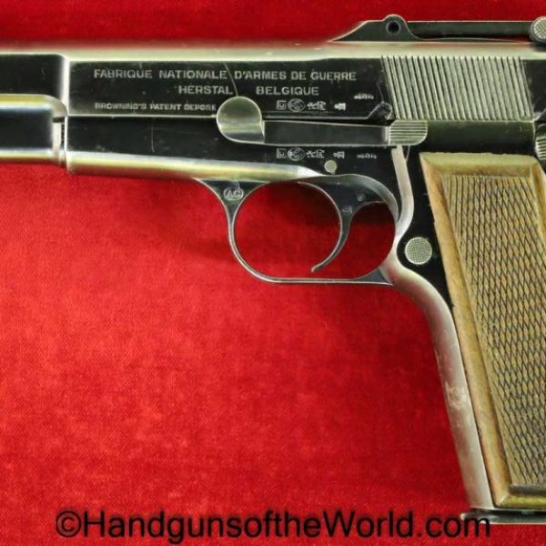 FN, Browning, High Power, 9mm, Pre-War, Military, with German Proofs, Belgian, Belgium, Handgun, Pistol, C&R, Collectible, BHP, Pre War, Hi Power, Hi-Power
