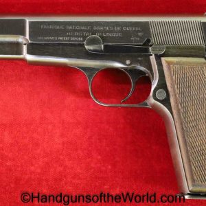 FN, Browning, High Power, 9mm, Late War, German, WWII, WW2. Germany, Handgun, Pistol, C&R, Collectible, Hi Power, Hi-Power, BHP, Belgian, Belgium, WaA140