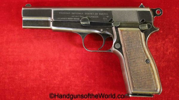 FN, Browning, High Power, 9mm, Late War, German, WWII, WW2. Germany, Handgun, Pistol, C&R, Collectible, Hi Power, Hi-Power, BHP, Belgian, Belgium, WaA140
