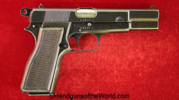 FN, Browning, High Power, 9mm, Late War, German, WWII, WW2. Germany, Handgun, Pistol, C&R, Collectible, Hi Power, Hi-Power, BHP, Belgian, Belgium, WaA140