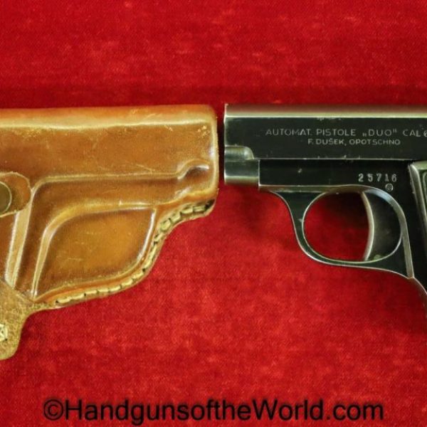 CZ, Duo, 6.35mm, Czech, Dated, 1941, Matching Holster, Handgun, Pistol, C&R, Collectible, Czechoslovakia, WWII, WW2, with Holster, 6.35, 25, .25, acp, auto