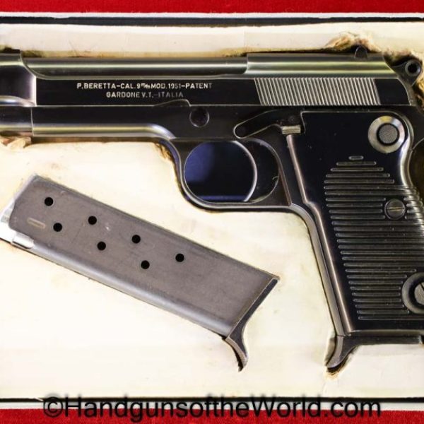 Beretta, 1951, 9mm, 951, Brigadier, Mint, in Box, Boxed, with Box, Italy, Italian, Handgun, Pistol, C&R, Collectible, Hand gun, Nice, Vintage