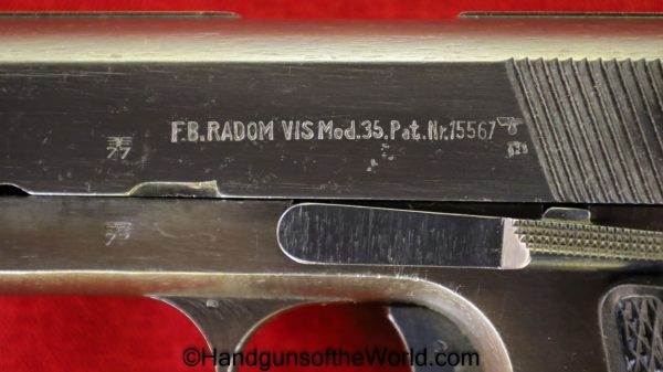 Radom, VIS, P-35, 9mm, German, Type III, Type 3, Germany, WWII, WW2, Handgun, Pistol, C&R, Collectible, P35, P 35, P.35, Hand gun, 2 Lever, Two Lever