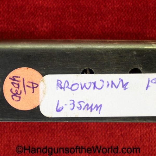 FN, Browning, 1905, 1906, 6.35mm, Magazine, Clip, Mag, Original, Collectible, Belgian, Belgium, Handgun, Pistol, 6.35, 25, .25, acp, auto, VP, Vest Pocket