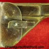 Mauser, HSc, Holster, Dated, 1942, Brown, leather, breakaway, JHG 42, jhg, 42, German, Germany, Handgun, Pistol, Collectible, Original, Break away