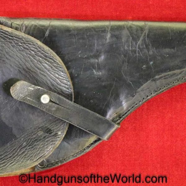 French, 1892, Revolver, Holster, Black, leather, Commercial, pattern, Original, Collectible, France, Handgun, WWI, WW1, Era, Hand gun, Vintage, Real