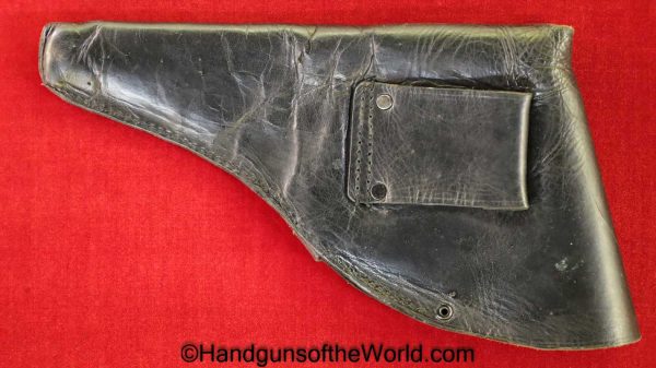 French, 1892, Revolver, Holster, Black, leather, Commercial, pattern, Original, Collectible, France, Handgun, WWI, WW1, Era, Hand gun, Vintage, Real