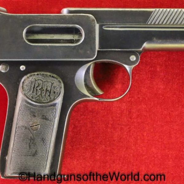 Dreyse, 1907, 7.65mm, Police Marked, L.P.D Memel, Memel, German, Germany, Handgun, Pistol, C&R, Collectible, Pocket, 7.65, 32, .32, acp, auto, Police