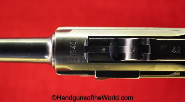 Luger P.08, Mauser 42-1940, 9mm, Black Widow-WWII German Issue - Image 10