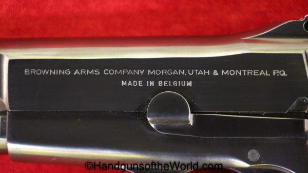 Browning, Hi-Power, 9mm, Tangent Sight, Stock Slot, El Capitan, Mint, in Pouch, Handgun, Pistol, C&R, Collectible, Hi Power, Belgian, Belgium, BHP