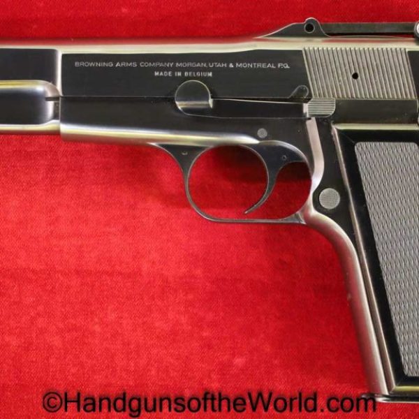 Browning, Hi-Power, 9mm, Tangent Sight, Stock Slot, El Capitan, Mint, in Pouch, Handgun, Pistol, C&R, Collectible, Hi Power, Belgian, Belgium, BHP