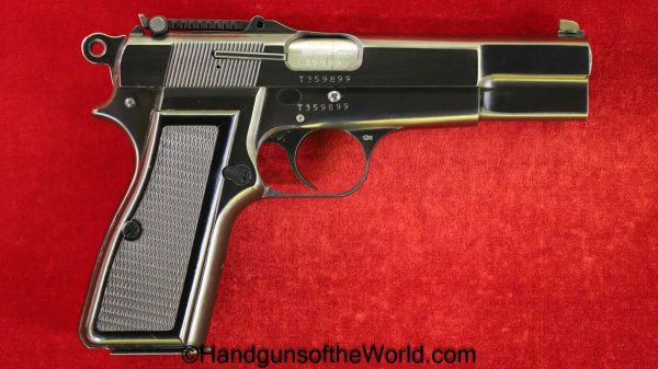 Browning, Hi-Power, 9mm, Tangent Sight, Stock Slot, El Capitan, Mint, in Pouch, Handgun, Pistol, C&R, Collectible, Hi Power, Belgian, Belgium, BHP