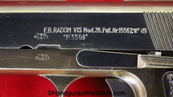 Radom, VIS, P-35, 9mm, German, WWII, Type 1, Type I, Germany, WW2, Handgun, Pistol, C&R, Collectible, P35, P 35, P.35, WW2, Type, I, 1, Early