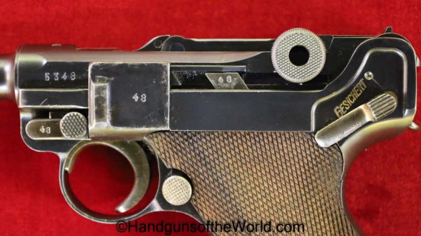 Luger P.08, Mauser S/42-1936, 9mm, German WWII Issue with a Matching Magazine - Image 12