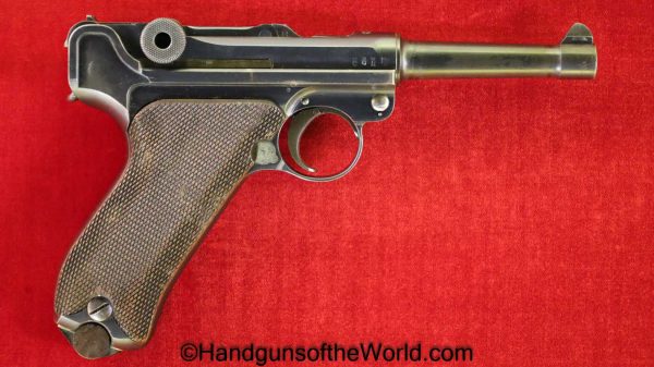 Luger, P.08, Erfurt, 1912, 9mm, Matching Magazine, Matching Mag, Handgun, Pistol, C&R, Collectible, German, Germany, P08, P 08, P-08, WWI, WW1, Hand gun