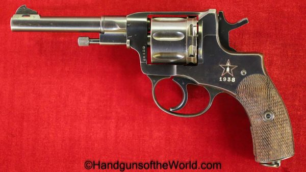 Russian, 1895, Nagant, 7.62mm, Dated, 1938, Handgun, Revolver, C&R, Collectible, 7.62, Russian, Soviet, Soviet Union, USSR, WWII, WW2, Hand gun