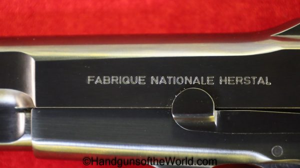 FN, Browning, Hi-Power, 9mm, El Capitan, Mint, with Case, Cased, Tangent Sight, Stock Slot, Slotted, BHP, Hi Power, Post War, Handgun, Pistol, Collectible