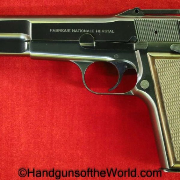 FN, Browning, Hi-Power, 9mm, El Capitan, Mint, with Case, Cased, Tangent Sight, Stock Slot, Slotted, BHP, Hi Power, Post War, Handgun, Pistol, Collectible