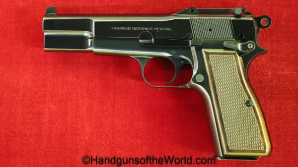 FN, Browning, Hi-Power, 9mm, El Capitan, Mint, with Case, Cased, Tangent Sight, Stock Slot, Slotted, BHP, Hi Power, Post War, Handgun, Pistol, Collectible