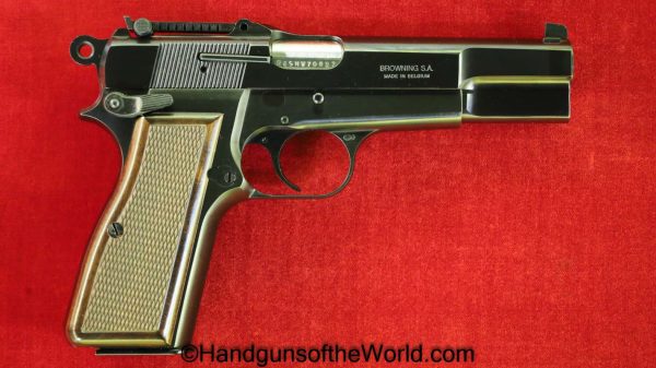FN, Browning, Hi-Power, 9mm, El Capitan, Mint, with Case, Cased, Tangent Sight, Stock Slot, Slotted, BHP, Hi Power, Post War, Handgun, Pistol, Collectible