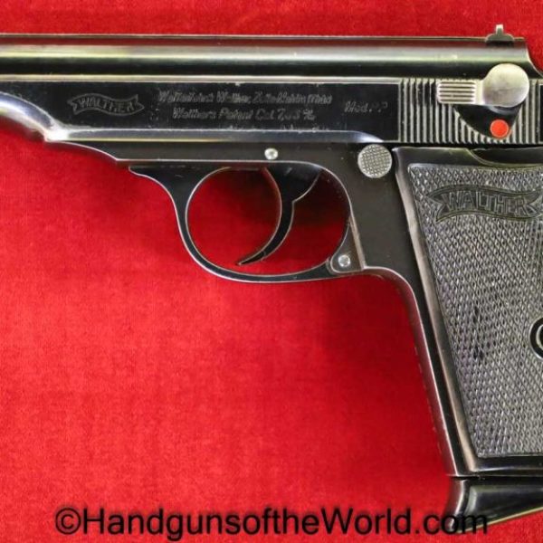 Walther, PP, 7.65mm, RFV Marked, RFV, German, Germany, WWII, WW2, Handgun, Pistol, C&R, Collectible, 32, .32, acp, auto, 7.65, Pocket, Hand gun
