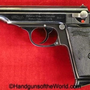 Walther, PP, 7.65mm, RFV Marked, RFV, German, Germany, WWII, WW2, Handgun, Pistol, C&R, Collectible, 32, .32, acp, auto, 7.65, Pocket, Hand gun