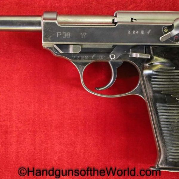 Walther, P-38, Mauser, BYF 43, 9mm, German, WWII, Cool Number, Germany, WW2, P38, P 38, P.38, 1943, 43, byf, Handgun, Pistol, C&R, Collectible, Cool