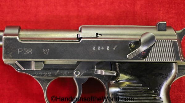 Walther, P-38, Mauser, BYF 43, 9mm, German, WWII, Cool Number, Germany, WW2, P38, P 38, P.38, 1943, 43, byf, Handgun, Pistol, C&R, Collectible, Cool