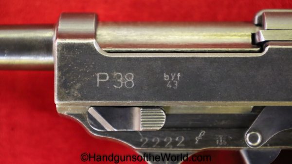 Walther, P-38, Mauser, BYF 43, 9mm, German, WWII, Cool Number, Germany, WW2, P38, P 38, P.38, 1943, 43, byf, Handgun, Pistol, C&R, Collectible, Cool