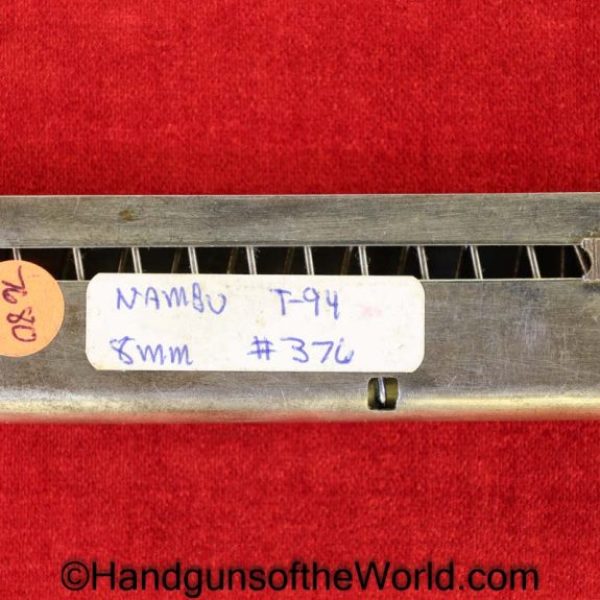 Nambu, Type 94, 8mm, Magazine, Clip, #376, 376, Original, Mag, Collectible, Japan, Japanese, Type, 94, Handgun, Pistol, Hand gun, WWII, WW2, Nickel