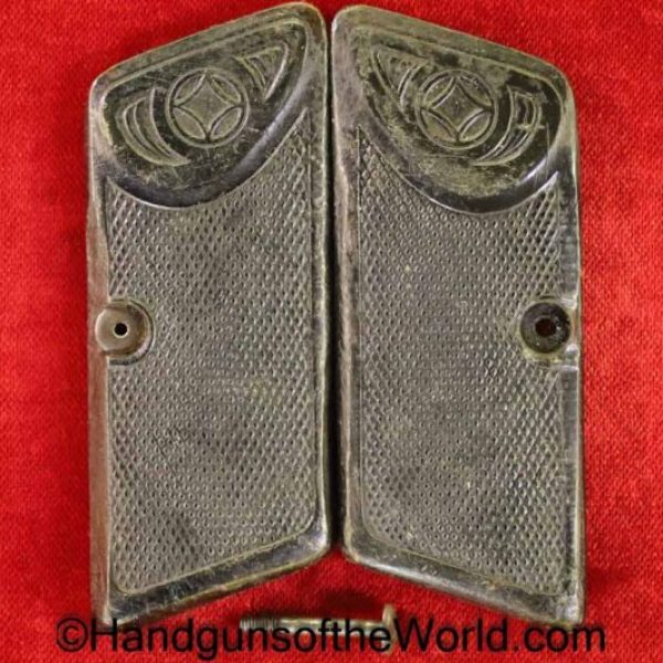 Rheinmetall, Pocket, Grips, Grip, Pair, Set, Horn, Original, Collectible, New Model, Neu Modell, Dreyse, German, Germany, Handgun, Pistol
