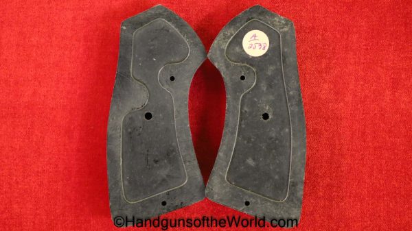 Webley, Mark VI, Service Revolver, Grips, Checkered, black, Bakelite, Original, Collectible, British, English, Mark 6, Mk6, MkVI, Mk 6, Mk VI, Mk.6, Mk.VI