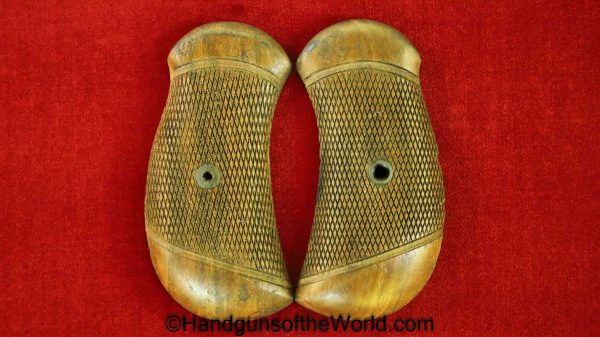 Webley, Mark I, Revolver, Grips, checkered, walnut, Wood, Wooden, Original, Collectible, Handgun, Service Revolver, Mark 1, MkI, Mk1, Mk I, Mk 1, Mk.1, Mk.I