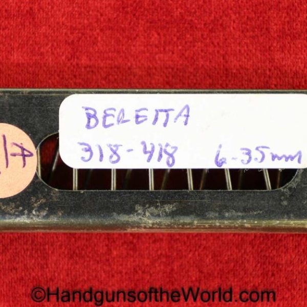 Beretta, 318, 418, 6.35mm, Magazine, Clip, Mag, Original, Collectible, Italy, Italian, Handgun, Pistol, Hand gun, Model, 25, .25, acp, auto, 6.35