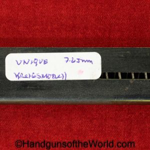 Unique, Kreigsmodell, Model 17, 7.65mm, Magazine, Clip, Mag, Original, Collectible, #102295, 102295, Handgun, Pistol, Kriegsmodell, Model, 17, 32, .32