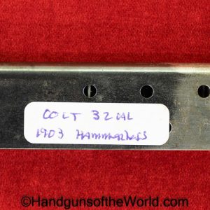 Colt, 1903, Hammerless, .32acp, Magazine, Clip, Mag, Original, Collectible, Pistol, Handgun, Pocket, 32, .32, acp, auto, 7.65, 7.65mm, Hand gun, USA