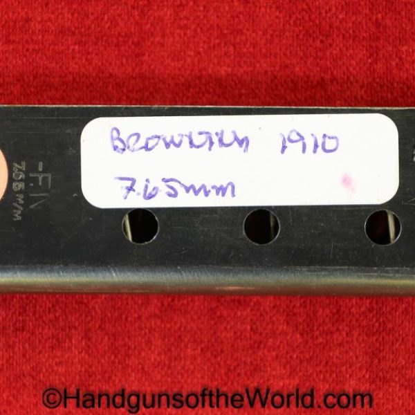 FN, Browning, 1910, 7.65mm, Magazine, Clip, Mag, Original, Collectible, Belgian, Belgium, Handgun, Pistol, Pocket, 7.65, 32, .32, acp, auto, Hand gun