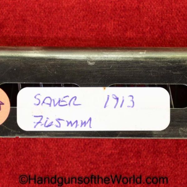 Sauer, 1913, 7.65mm, Magazine, Clip, Mag, Original, Collectible, German, Germany, Handgun, Pistol, Hand gun, 7.65, 32, .32, acp, auto, Vintage, Real, Old