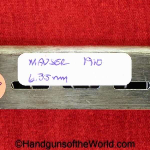 Mauser, 1910, 6.35mm, Magazine, Clip, Mag, Original, Collectible, German, Germany, Model, Handgun, Hand gun, Pistol, 6.35, 25, .25, acp, auto