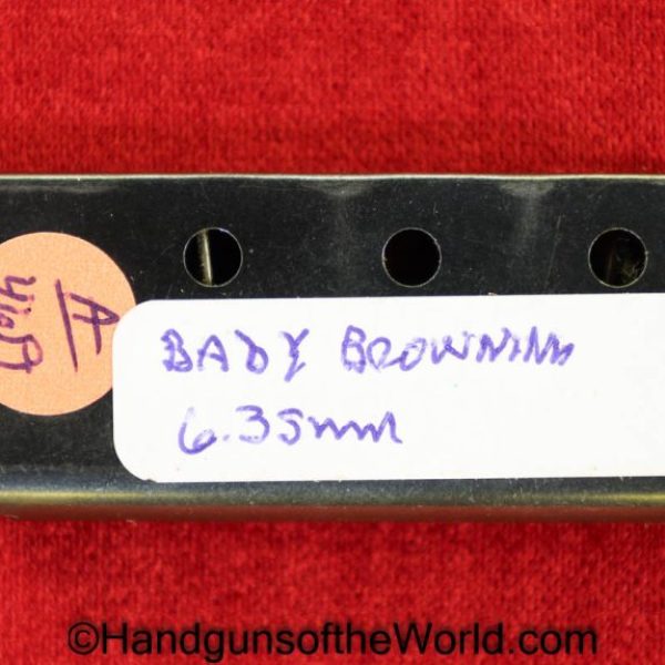 Browning, Baby, 6.35mm, Magazine, Clip, Mag, Original, Collectible, FN, Handgun, Hand gun, Pistol, 6.35, .25, 25, acp, auto, Belgian, Belgium, VP