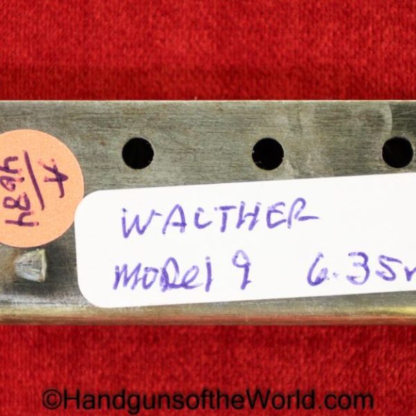 Walther, Model 9, 6.35mm, Magazine, Clip, Mag, Original, Collectible, German, Germany, Handgun, Pistol, Hand gun, Model IX, 6.35, 25, .25, acp, auto