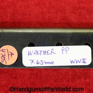 Walther, PP, 7.65mm, Magazine, Clip, WWII, Era, WW2, Original, Collectible, German, Germany, Handgun, Pistol, Mag, 7.65, 32, .32, acp, auto, Hand gun